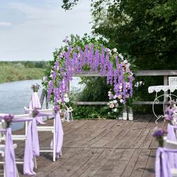 12pçs flores artificiais de videira de glicínias, atacado, corda falsa para decoração de festa de casamento em casa, seda - Image 6