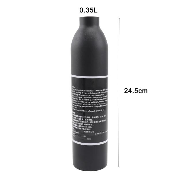 Cilindro de alumínio co2 para aquário, 300bar, 4500psi, tanque de ar, rosca m18x1.5, cilindro de alta pressão, oxigênio, soda, bebida, garrafa de gás, fillin