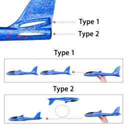 48cm grande avião de espuma planador mão jogar avião inercial epp bolha aviões lançamento ao ar livre crianças brinquedos para crianças meninos presente - Image 5