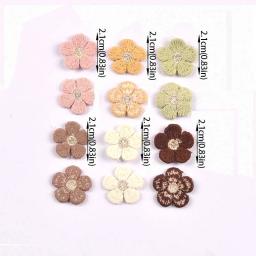 20 peças de apliques de flores mini de 2,1 cm, suprimentos de costura DIY para decoração de roupas, chapéus e bolsas, sem cola cp4325 - Image 6