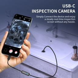 Câmera Endoscópica Android Tipo-C 7MM à Prova d'Água IP67 com 6 LEDs Ajustáveis e Mini Câmera Boroscópio - Image 4