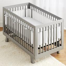 Respirável malha berço forro para bebês, cama confortável para meninas, 4 painel berço, circunferência - Image 1