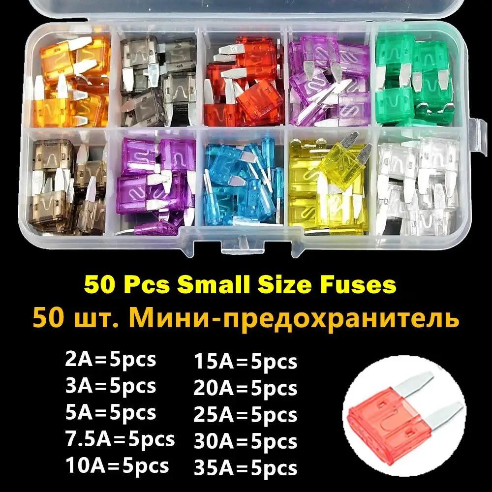 Mini fusíveis médios para carro, 2a/3a/5a/7,5a/10a/15a/20a/25a/30a/35a amp com caixa de armazenamento, kit de conjunto de fusíveis de lâmina sortimento - Image 1