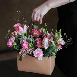 Caixas De Flores Portátil, Impermeável, Papel Kraft, Caixa De Buquê Com Alças, Caixa De Presente De Festa De Casamento Rose, Decors De Festa De Aniversário - Image 5