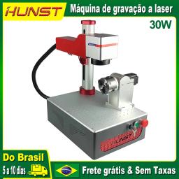 Máquina de Marcação a Laser Hunst Pequena MAX 30W, Portátil e Dobrável, Mini Gravador a Laser para DIY, Gravação de Presentes, Metais e Joias - Image 1