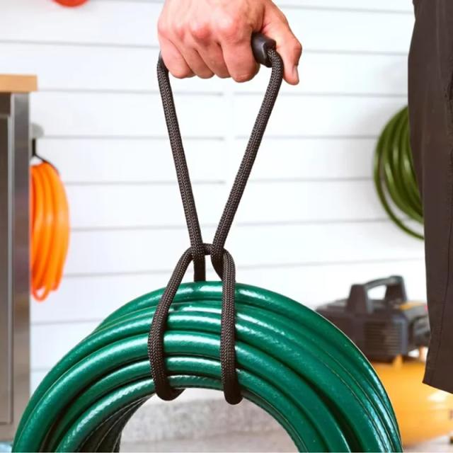 Correia de Armazenamento Resistente 40cm Gancho e Laço para Mangueiras e Cabos