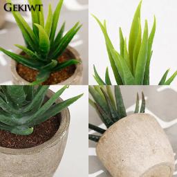 Mini plantas suculentas artificiais evergreen, pequenas plantas simuladas em vaso de árvore, flores falsas, enfeites de mesa de escritório, decoração de jardim doméstico - Image 6