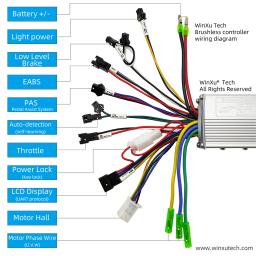 24v 36v 48v 250w 350w 500w e-bike controlador de acionamento de motor sem escova sw900 kit de exibição lcd para scooter de bicicleta elétrica - Image 6