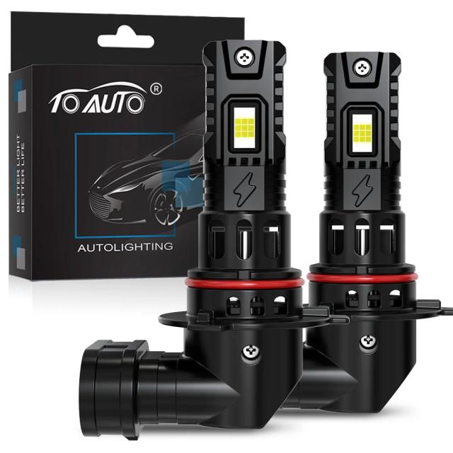 TOAUTO H4 Faróis LED 70W 30000LM H7 LED Canbus Lâmpadas de Carro 6500K Branco