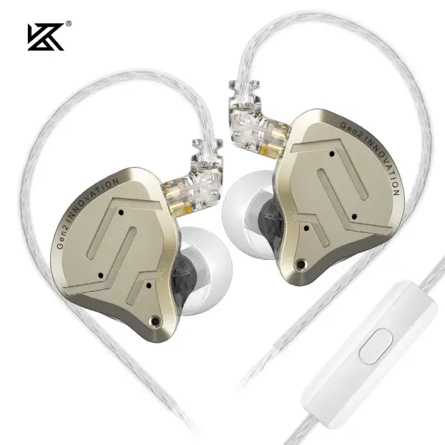 KZ ZSN Pro 2 Fones de Ouvido Intra-auriculares Esportivos com Cancelamento de Ruído HIFI Graves 1BA+1DD
