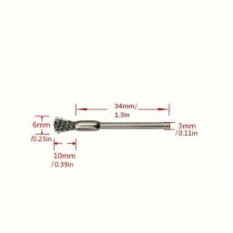 9 pçs mini escova de fio de aço broca ferramenta rotativa escova de limpeza roda metal remoção ferrugem disco polimento - Image 5