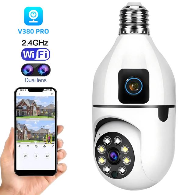 V380 PRO Câmera de Segurança PTZ Externa 4MP Lente Dupla