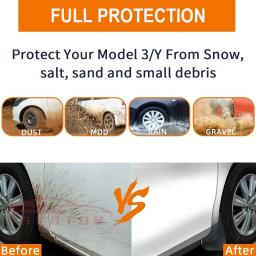 Protetor de Pintura e Para-lamas para Tesla Model 3 Y YL Acessórios 2025 2026, Protetores de Respingos de Pneu para Todas as Condições Climáticas - Image 5