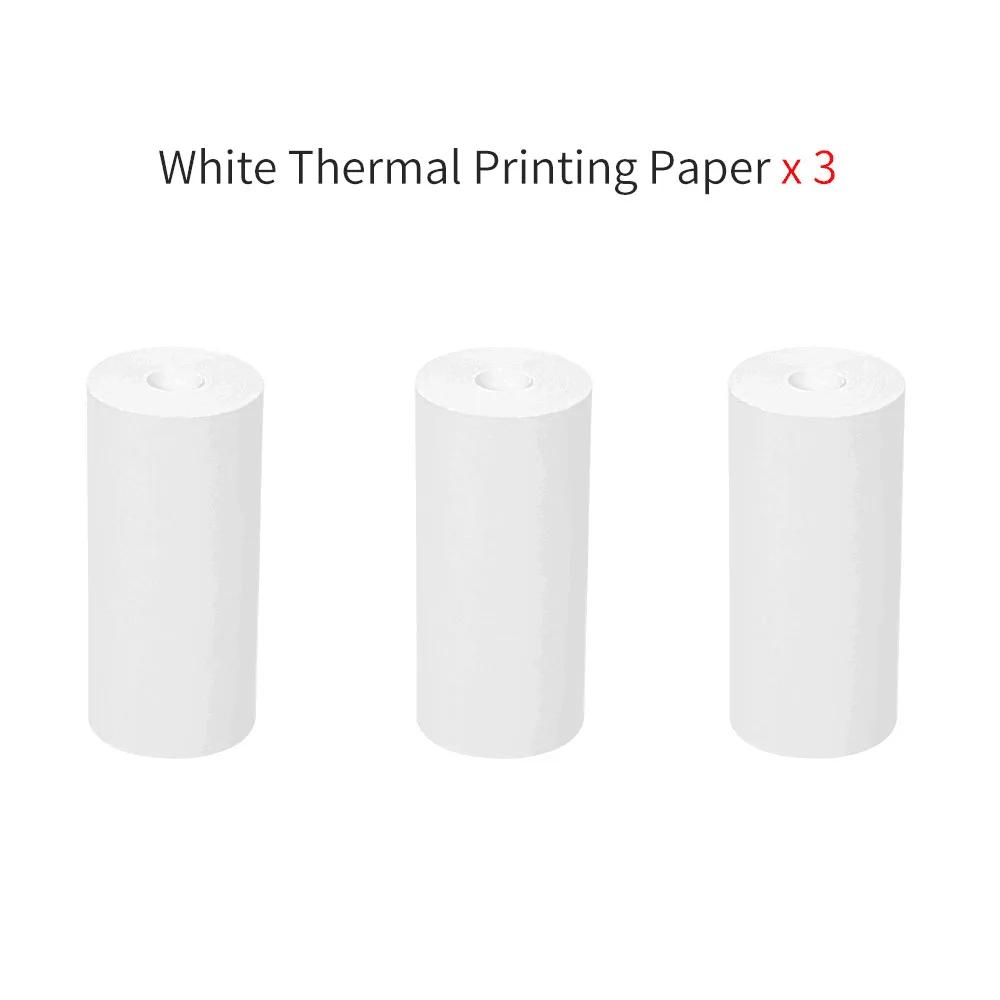 Mini impressora portátil papel térmico hd 57*25mm universal auto-adesivo rolo etiqueta de papel para impressão de telefone imagem foto - Image 1