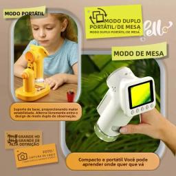 Microscópio Portátil P02 1600X com Tela de 2 Polegadas, Lente de Ampliação para Crianças, Mini Microscópio Eletrônico que Suporta Fotos e Vídeos - Image 2