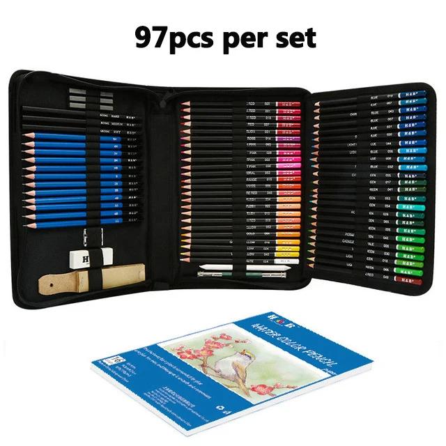 Conjunto de lápis de esboço profissional kit de desenho conjunto de lápis de cor para esboçar conjunto de papelaria