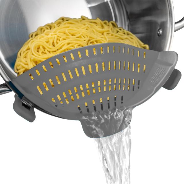 Clipe de Silicone Ajustável para Panelas e Tigelas, Filtro de Cozinha