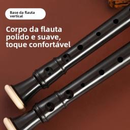 Flauta Vertical de Oito Furos AULOS 205AE, Estilo Britânico B Barroco, Escala Alemã C, Instrumento de Sopro em Material ABS - Image 4