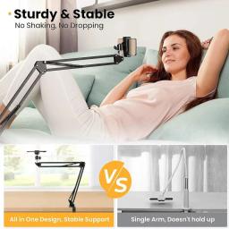 Tripé Flexível com Braço Articulado para Celular, Suporte de Mesa Dobrável, Âncora para Desktop, Laptop, Vídeo, Transmissão ao Vivo, Fotografia Aérea - Image 6