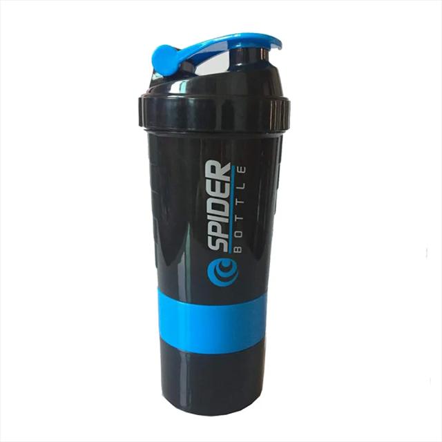 Garrafa Shaker 3 Camadas Plástico Durável para Proteína e Água