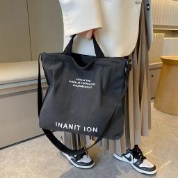Bolsas mensageiras japonesas de lona para homens e mulheres, bolsas de lona lavada e reforçada, bolsas urbanas modernas de grande capacidade. - Image 3