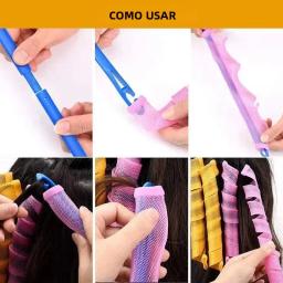 Rolo de cabelo sem calor, modelador de cabelo espiral, cachos mágicos, rolos de cabelo com ganchos, sem calor, kit de estilo de cabelo encaracolado diy - Image 6