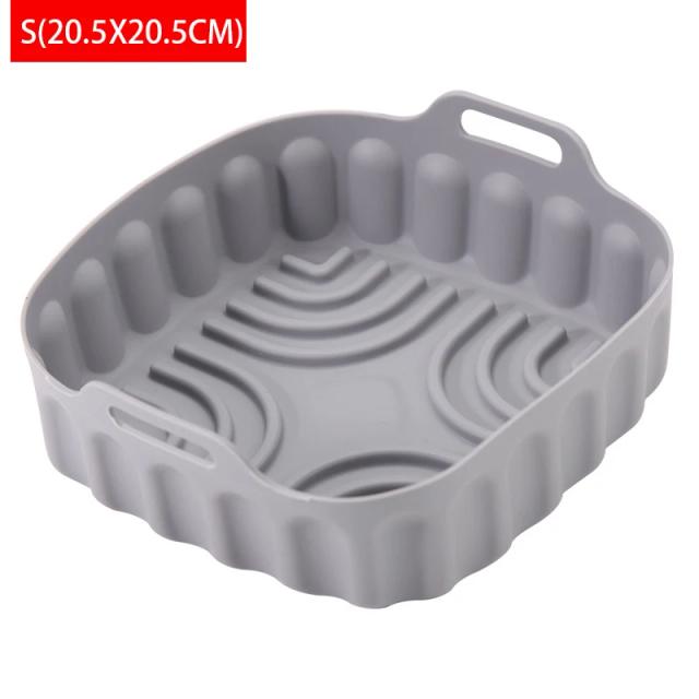 Bandeja para Fritadeira a Ar Quadrada/Redonda em Silicone 20/23cm XXL