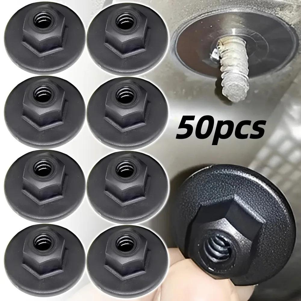 50 Peças de Fixadores Plásticos Externos para Carroceria BMW X3 X5 X6, Presilhas de Flange para Proteção Inferior, Parafusos Autoatarraxantes e Porcas de Fixação - Image 1