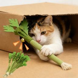 Brinquedos para Gatos: Brinquedo Interativo de Catnip para Limpeza dos Dentes, Bastão Molar de Catnip para Brincadeira Autônoma, Brinquedo de Morder com Som para Gatos - Image 1