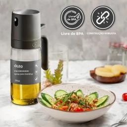 Spray de Óleo de Vidro para Fritadeira Sem Óleo – Dispensador de Azeite 2 em 1, Pulverizador de Cozinha com Névoa Fina, Borrifador de Óleo Recarregável à Prova de Vazamentos - Image 5