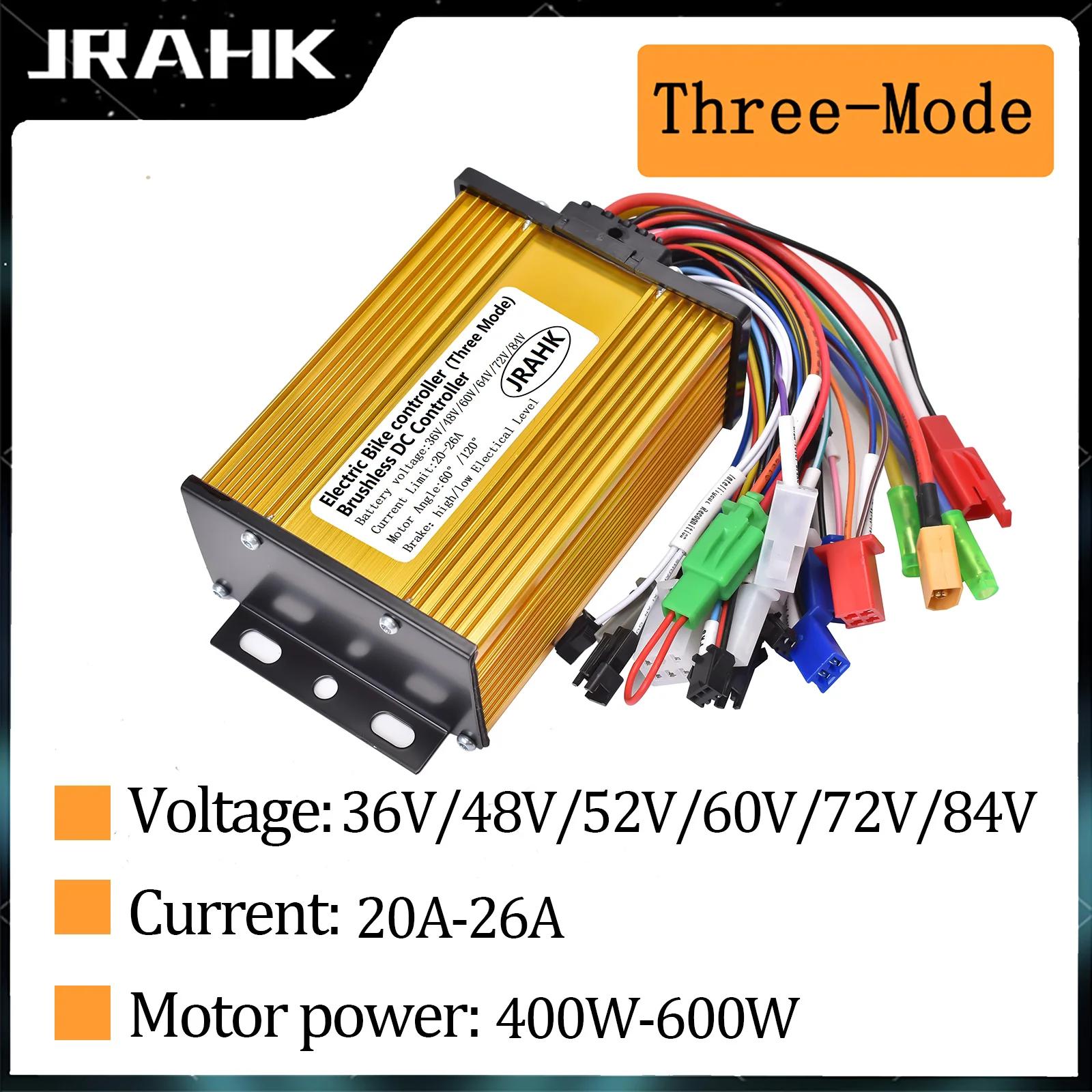 JRAHK 36V 48V 60V 64V 72V 84V E-bike Controlador Scooter 400W 500W 600W DC Peças de velocidade do motor sem escova para bicicleta elétrica - Image 1