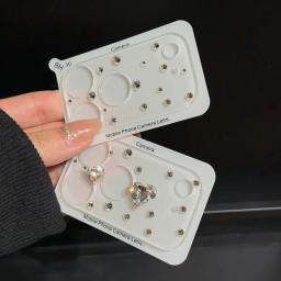 Protetor de Câmera de Vidro 3D em Forma de Coração com Diamantes de Luxo para iPhone 18 17 Pro Max 17Pro, Película de Lente para iPhone 18 Pro, Capa Completa HD Transparente - Image 6