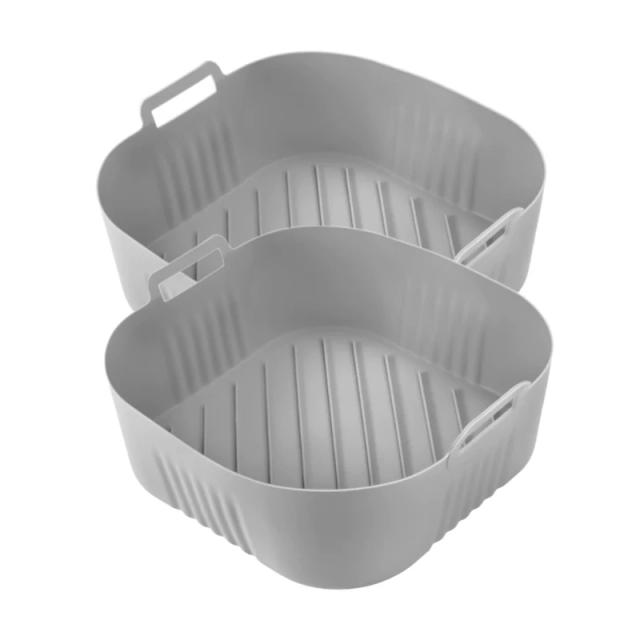 Acessório para Airfryer Molde Quadrado de Silicone Reutilizável 23cm