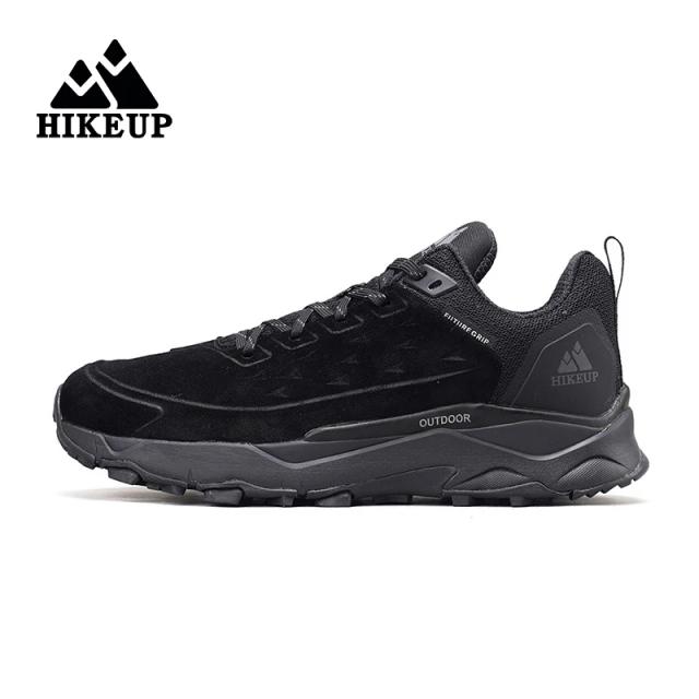 Hikeup Tênis de Caminhada Masculino Couro Genuíno Antiderrapante 1 Par