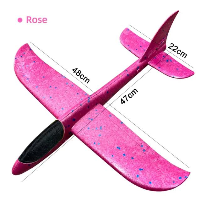 Avião de Espuma Planador 48cm Lançamento Manual para Crianças