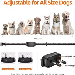 Coleira de Treinamento para Cães 3300FT para 1/2/3 Cães, Coleira Elétrica à Prova d'Água IPX7 para Todos os Tamanhos de Cães, Coleira de Choque Recarregável Anti-Latido - Image 6