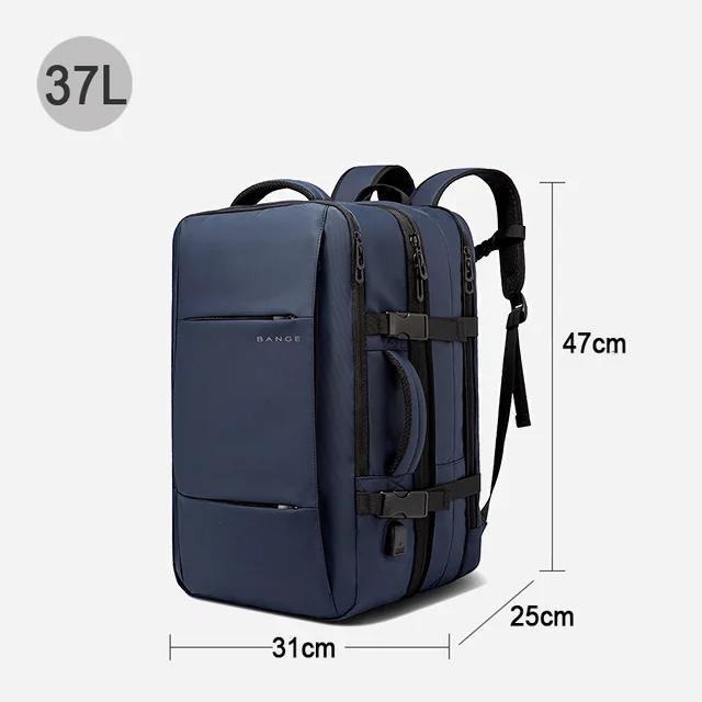 Bange Mochila Masculina Expansível À Prova D'água para Notebook 17.3" e Grande Capacidade para Viagem