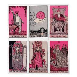 Jogo de cartas de tarô rosa rider para iniciantes, baralho de adivinhação, versões em inglês, edição oracle, jogo de mesa para festa - Image 5