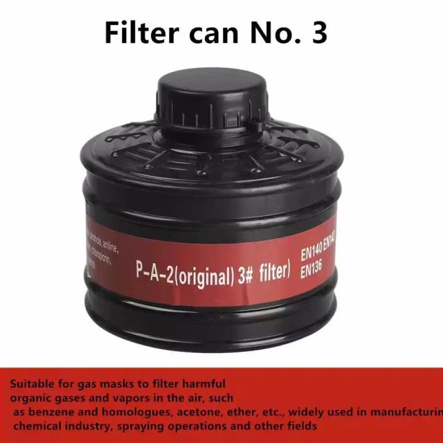 Máscara de gás filtro 40mm respirador vasilha prático acessório de substituição máscara de gás químico respirador