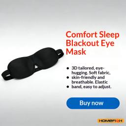 Máscara de Dormir 3D Ajustável com Design Respirável, Bloqueia a Luz enquanto Permite Circulação de Ar para os Olhos, Ajuste Confortável Unissex - Image 6