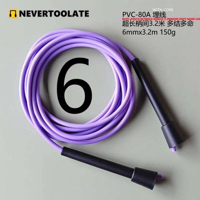 Nevertoolate ra lidar com corda de velocidade 3.5 metros 150g super longo 6mm pvc vinil corda mais longa fitness crossfit frisado pular corda