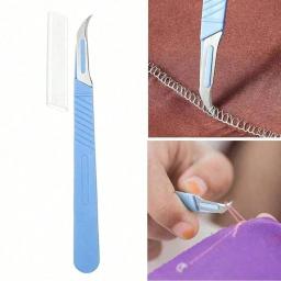 Costura azul Ponto Thread Unpicker Kit, Seam Ripper Kit, cortador removedor para artesanato, bordado bordado ferramenta, 5pcs - Image 4