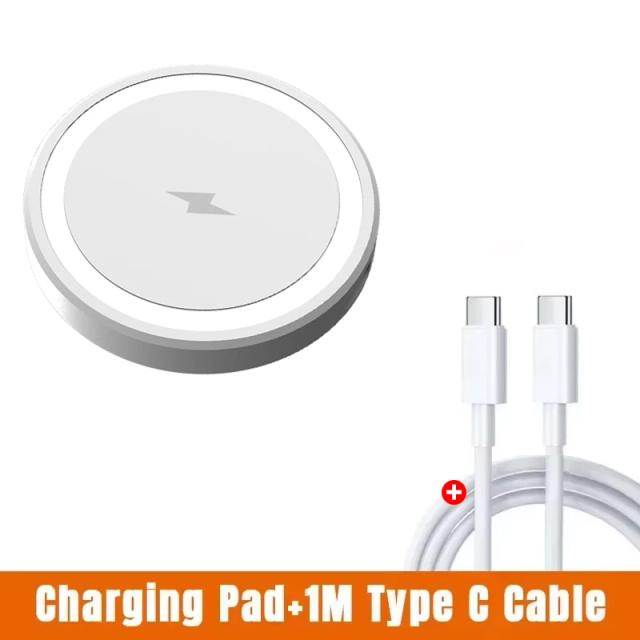 Carregador Magnético Sem Fio 15W para iPhone e AirPods
