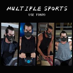 Máscara esportiva ajustável 48 níveis de respiração resistência ao ar treino correndo ginásio máscara fitness exercício treinamento de resistência física - Image 4