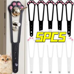 Trava de suporte para porta de gato, rolha ajustável para porta de cachorro, trava elástica, alça flexível, mantém a entrada do cão de estimação, fornecimento de portão - Image 1