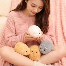 Brinquedos de Pelúcia de Hamster Dourado em Estilo Cartoon, Super Macios, Brinquedo de Apertar em Forma de Rato, Figura de Animal Confortável para Decoração de Casa - Image 3
