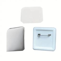 100 peças de material em branco para crachás de botão quadrados de 50*50mm (2 polegadas), peças para crachás de botão para fabricação de crachás de botão DIY. - Image 6