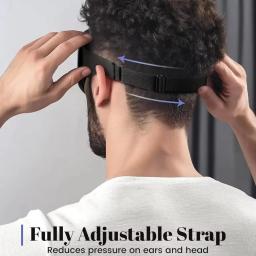 Máscara de Olhos para Dormir Blackout 3D Respirável Macia e Confortável para Viagem Máscara Noturna Ajustável para Dormir - Image 3