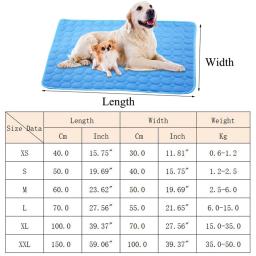 Tapete Refrescante para Cães Ice Silky, Almofada de Poliéster Respirável, Cama Leve para Alívio do Calor, Fácil de Limpar para Todas as Raças de Cães - Image 6