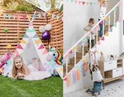 Bandeirinhas Coloridas Arco-Íris de 4M (12-60 Peças) para Decoração Mexicana, Guirlanda de Aniversário Infantil, Banner Escolar - Image 5